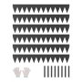 VEVOR Gazonranden, 6-pack, 1016 x 152,4 x 1,5 mm, Metalen rand voor bloemperken, Buigzame tuinrand, Bloemperkrand, Eenvoudig te installeren, Scheiding voor bloemperken, Tuinpaden, Zwart