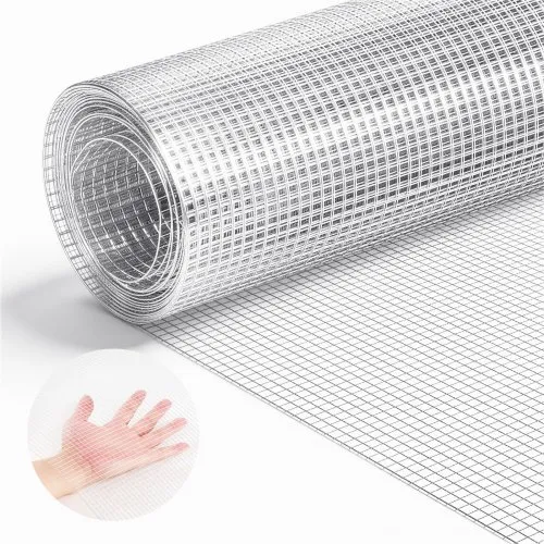 VEVOR fijnmazig draadgaas 1x5 m, draadgaas φ0,55 mm, 6,3x6,3 mm maaswijdte, thermisch verzinkt, draadgaasrol, volièregaas, konijnengaas, kippengaas, hazengaas, voor pluimveekooien