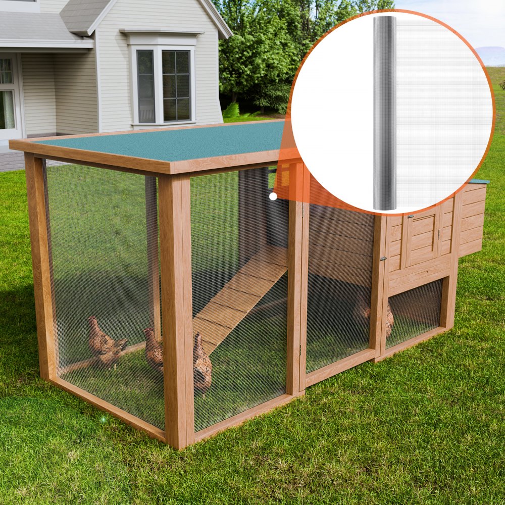 VEVOR Gaas, 1220 mm x 15,24 m, Volièregaas, 23 gauge, thermisch verzinkt gaas op rol, gaas met schakels, gaas voor konijnenkooien, tuin, kleine knaagdieren