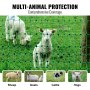 VEVOR elektrisch heknet 1,06 m x 49,98 m PE-gaasomheining met palen en dubbele spikes Praktisch draagbaar net voor geiten, schapen, lammeren, herten, varkens, honden voor gebruik in de achtertuin