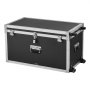 VEVOR 2 x Transportkoffers Opbergdozen Afsluitbare Opbergdozen, Grote Opbergdoos (816 x 452 x 460 mm) met Wielen & 3 Metalen Handgrepen, Stil Transport met Deksel voor Thuisgebruik Zwart