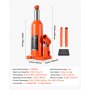 VEVOR Hydraulic Bottle Jack 6 Ton (13227.7 lbs) 8.66"-16.93" Lifting Range, for Full-Size SUV, Light-Duty Pickup, Commercial Van, Auto Repair House Lift, Multi-Directional Welded Jack with Long Handle