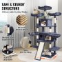 VEVOR Cat Tree 68.5" Cat Tower for Indoor Cats with Cat Condos Scratching Post