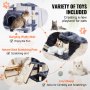 VEVOR Cat Tree for Indoor Cats, 68.5" Cat Tower with 2 Cat Condos, Sisal Scratching Post, Hammocks, Top Perches, Jumping Platforms and Ramp, Cat Furniture Activity Center with Hang Balls, Dark Grey