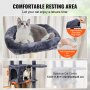 VEVOR Cat Tree 60.6" Cat Tower with Cat Condo Sisal Scratching Post Dark Grey