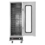 VEVOR Hot Box Voedselverwarmer Snackverwarmer met 16 niveaus & Waterbak & Glazen Enkele Deur & Verstelbare Planken, Roestvrijstalen Voedselverwarmerkast, Ideaal voor het bewaren van Pizzakip
