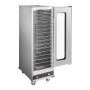 VEVOR Hot Box Voedselverwarmer Snackverwarmer met 16 niveaus & Waterbak & Glazen Enkele Deur & Verstelbare Planken, Roestvrijstalen Voedselverwarmerkast, Ideaal voor het bewaren van Pizzakip