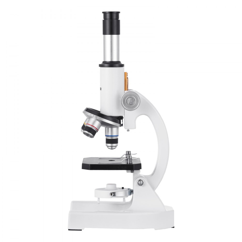 VEVOR Monoculaire microscoop voor volwassenen, professionele set samengestelde microscopen, 40x-2000 vergroting, behuizing van aluminiumlegering, inclusief ledlamp en telefoonhouder, voor laboratorium, school, thuis en onderwijs