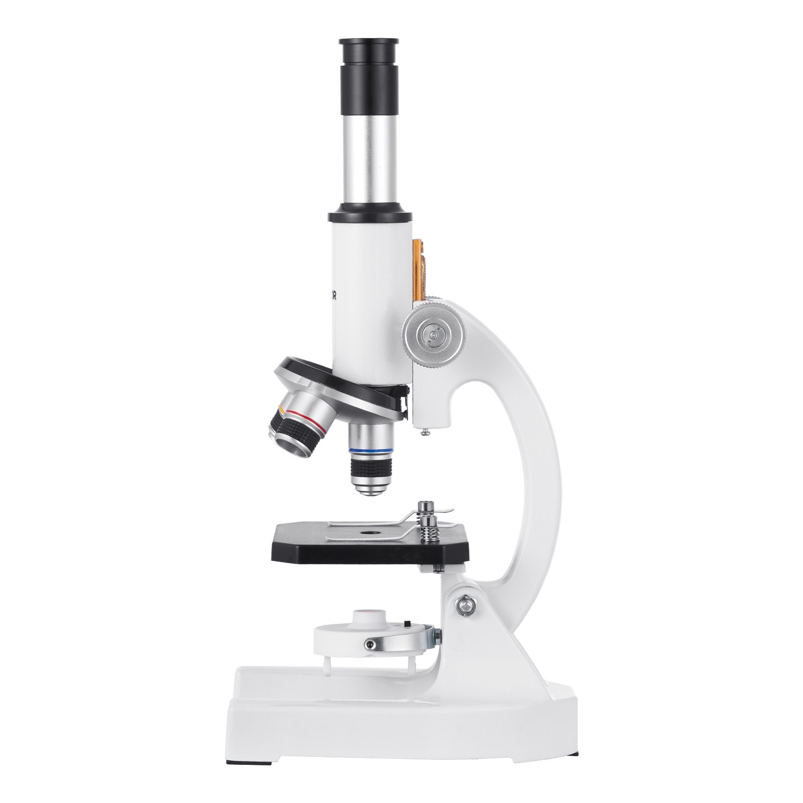 VEVOR Monoculaire microscoop voor volwassenen, professionele set samengestelde microscopen, 40x-2000 vergroting, behuizing van aluminiumlegering, inclusief ledlamp en telefoonhouder, voor laboratorium, school, thuis en onderwijs