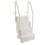 VEVOR Swimming Pool Ladder, 4-Step Double Handrails Stairs with Non-slip Heavy Duty Steps, Max Load Capacity 400 lbs, for 48-54 In Inground & Above-ground Pools of Any Decking Surface, Milk White