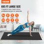 VEVOR exercise mat - 8x5 ft large size, ideal for yoga, hiit, weightlifting, and more.