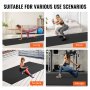 VEVOR exercise mat for workouts in living room, bedroom, terrace, and garage, suitable for various uses.