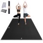 VEVOR Exercise Mat, Non Slip High Density Premium Yoga Mat, Exercise Yoga Mat for Men & Women, Fitness & Exercise Mat with Bag & Carry Strap, for All Types of Home Yoga, Pilate & Floor Workout (9x6ft)