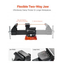 VEVOR 140 mm bankschroef, multifunctionele bankschroef, draaibare basis van gietijzer