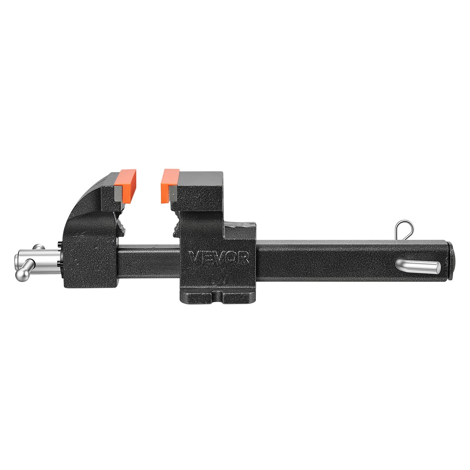 VEVOR werkbankschroef met een bekbreedte van 15 cm en een klemkracht van 25 kN, voor zagen, slijpen, boren en pijpsnijden, met een bekdiepte van 90 mm, handgreepvergrendeling en magnetische bekkensteunen.