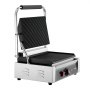 VEVOR Commerciële Panini Grill, Contactgrill 2200 W voor Sandwiches, Steak, Bacon, Hamburgers, Roestvrijstalen Sandwichmaker Persgrill met Handvat & Temperatuurregeling & 34 x 23 cm Verwarmingsplaat, Panini Pers