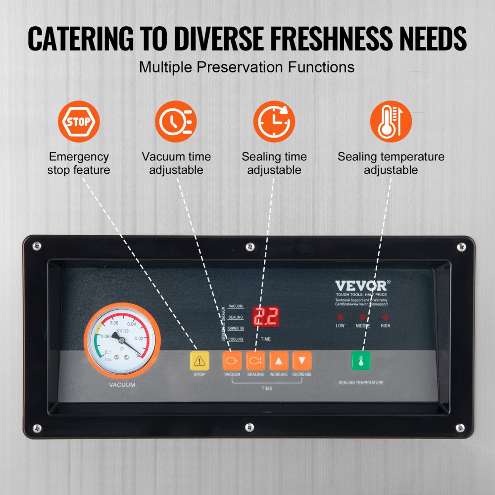 DZ-400/2E Automatische Extra Diepe Vacuüm Sealer Voedsel Vacuüm Afdichting Verpakkingsmachine 220V