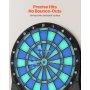 VEVOR Electronic Dart Board, LED-Illuminated Target Dartboard with 48 Games & 500+ Variations, Includes 6 Dart Shafts with Flights & 50 Soft Tips, Cricket Scoring LCD Screen - Supports Up to 8 Players