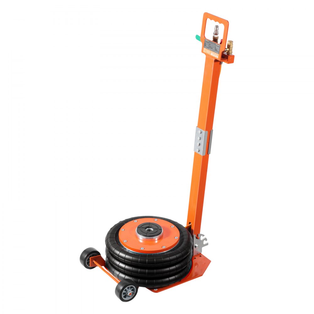 VEVOR Pneumatische krik 3 ton met verhoogde kolom en verstelbare handgreep, gemakkelijk op te tillen en ruimtebesparende krik met dikke rubberen pad, voor sedan, SUV, pick-up