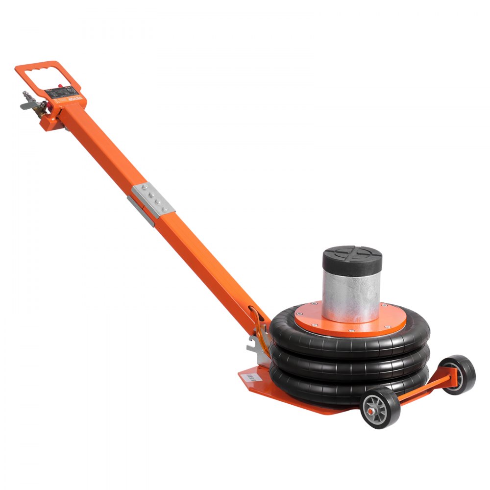 VEVOR Pneumatische krik 3 ton met verhoogde kolom en verstelbare handgreep, gemakkelijk op te tillen en ruimtebesparende krik met dikke rubberen pad, voor sedan, SUV, pick-up