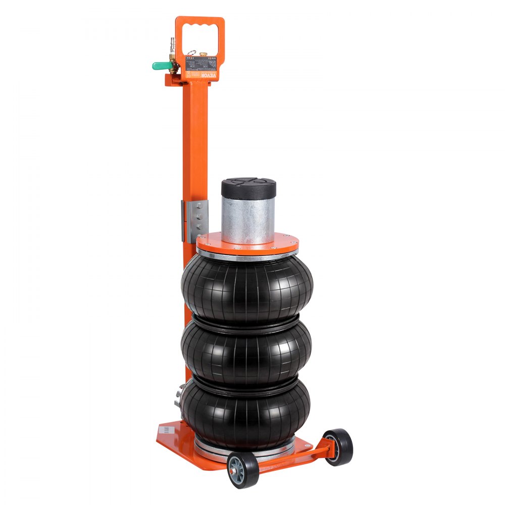 VEVOR Pneumatische krik 3 ton met verhoogde kolom en verstelbare handgreep, gemakkelijk op te tillen en ruimtebesparende krik met dikke rubberen pad, voor sedan, SUV, pick-up