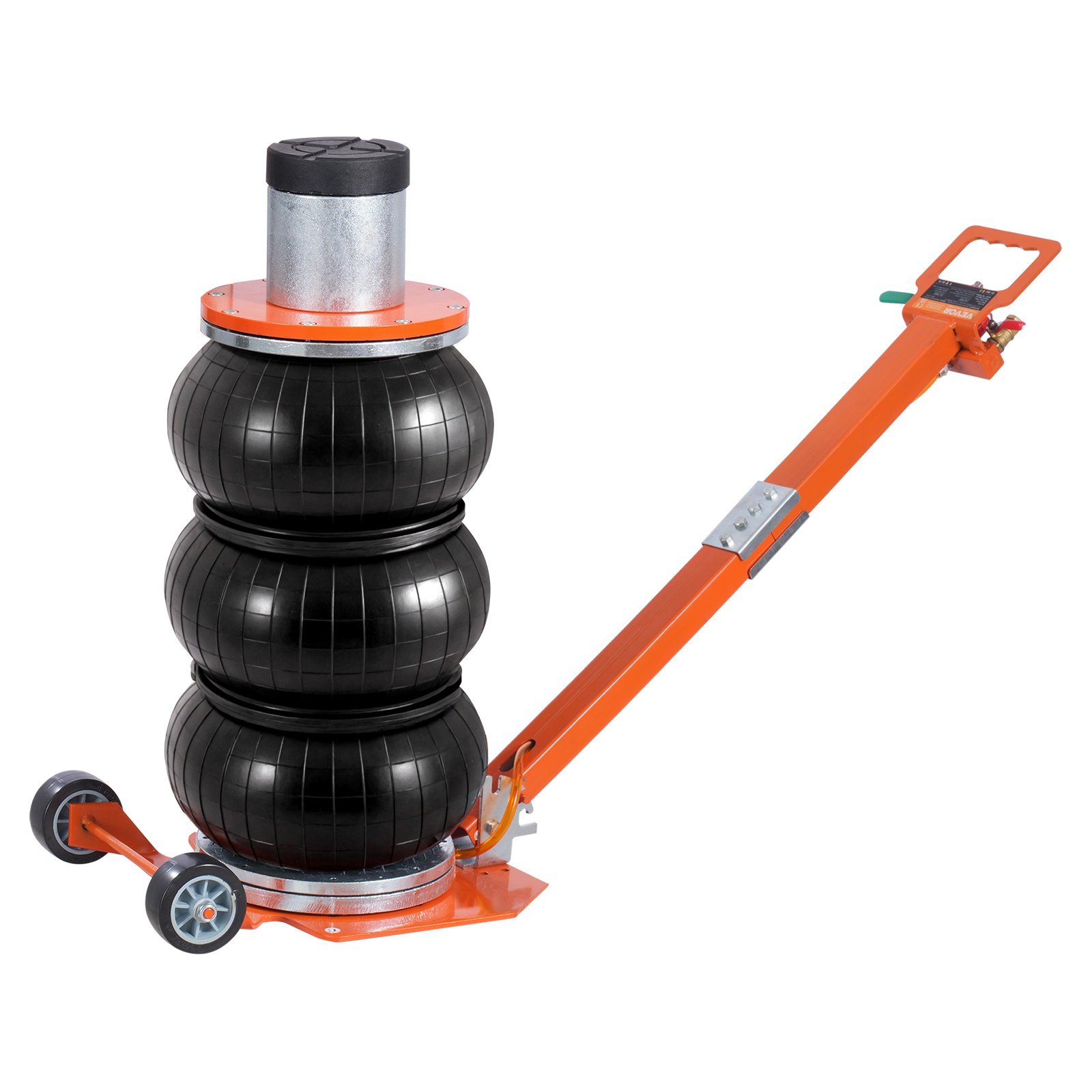 VEVOR Pneumatische krik 3 ton met verhoogde kolom en verstelbare handgreep, gemakkelijk op te tillen en ruimtebesparende krik met dikke rubberen pad, voor sedan, SUV, pick-up