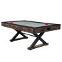 VEVOR Airhockeytafel (214 cm) met 2 duwers, 2 pucks, elektronische scorebord en X-vormige poten, luchtaangedreven hockeytafel voor familiefeestjes, spelletjes, familiereünies en kantoor