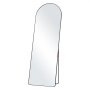 VEVOR full length mirror with black frame, arched top, and stand.