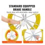 VEVOR glasvezel kabelwiel Ø7.9mm x 150m glasvezel staaf incl. stalen haspel handschoenen remgreep metalen trekkoppen visband -40℃ tot +80℃ intrekhulp intrekband intrekspiraal
