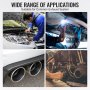 VEVOR Uitlaatset 16-delige DIY Universele Uitlaat Gemaakt van Gegalvaniseerd Staal 57,15 mm met Plug-in Aansluiting & Grote Uitlaatpijp, RVS Uitlaatpijp voor Uitlaatsysteem, voor Garage Auto Reparatiewerkplaats 4S Shop