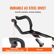 VEVOR smidtang, 463 x 78 x 52,3 mm ZV bit-smeedtang 96 ± 5 ° maximale kaakhoek, koolstofstaal ZV-bittang, 10,4 mm maximale kaakdikte, smeedtang met verlengd handvat