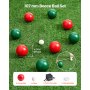 VEVOR Bocce Ball Set, 107 mm, with 8 Resin Balls, Pallino, Carrying Bag and Measuring Rope, Red and Green 2 Colors, for 2 to 8 Players, Bocce Ball Game Set for Beach, Lawn, Family Backyard, Outdoor
