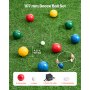VEVOR Bocce Ball Set, 107 mm, with 8 Resin Balls, Pallino, Carrying Bag and Measuring Rope, Red/Green/Blue/Yellow 4 Colors, for 2 to 8 Players, Bocce Ball Game Set for Beach, Lawn, Family Backyard