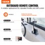 VEVOR boat throttle control: sturdy casing, abs handle, firm button, ideal for 4-stroke yamaha outboard motors.