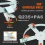 VEVOR vatenroller 250L transportrol carbonstalen rolplank binnendiameter Ø607mm vatenwagen met 5 universele wielen (2 met rem) transportwagen voor het vervoeren van vaten tot 567kg