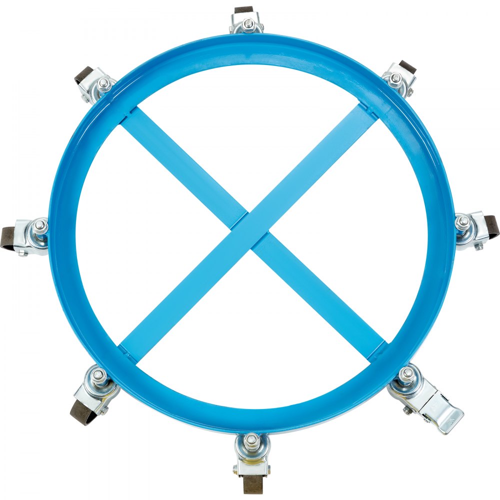 VEVOR vatenroller 250L transportrol carbonstalen rolplank binnendiameter 608mm vatenwagen met 5 universele wielen (1 met rem) transportwagen voor het vervoeren van vaten tot 907kg