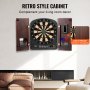 VEVOR Dartbord en Kast Set Home Dartbord Center Dartbord 34,3 cm, Opbergbare Dartkast met Elektronische Score & Eenvoudige Montage, Compleet met Alle Accessoires Party