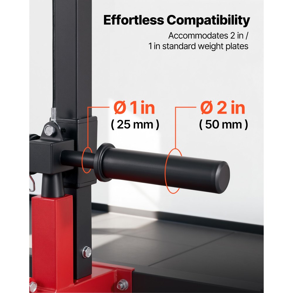 VEVOR Lat Pulldown Station, 2-in-1 Lat Pulldown Tower, ca. 227 kg draagvermogen, Power Station met Lat Pulldown Bar, Krachttraining voor rug, armen en schouders, Lat Pulldown Machine voor thuisfitness, Zwart
