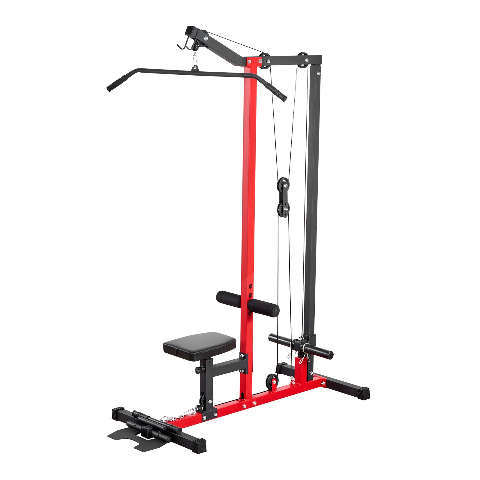 VEVOR Lat Pulldown Station, 2-in-1 Lat Pulldown Tower, ca. 227 kg draagvermogen, Power Station met Lat Pulldown Bar, Krachttraining voor rug, armen en schouders, Lat Pulldown Machine voor thuisfitness, Zwart