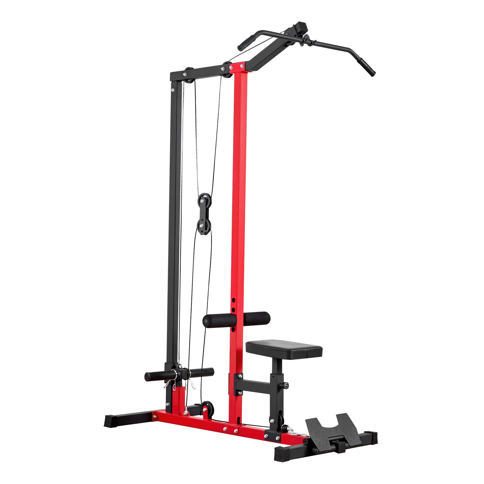 VEVOR Lat Pulldown Station, 2-in-1 Lat Pulldown Tower, ca. 227 kg draagvermogen, Power Station met Lat Pulldown Bar, Krachttraining voor rug, armen en schouders, Lat Pulldown Machine voor thuisfitness, Zwart