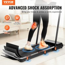 VEVOR Loopband Elektrisch fitnessapparaat Hometrainer Stuur 120 kg 1-12 km/u