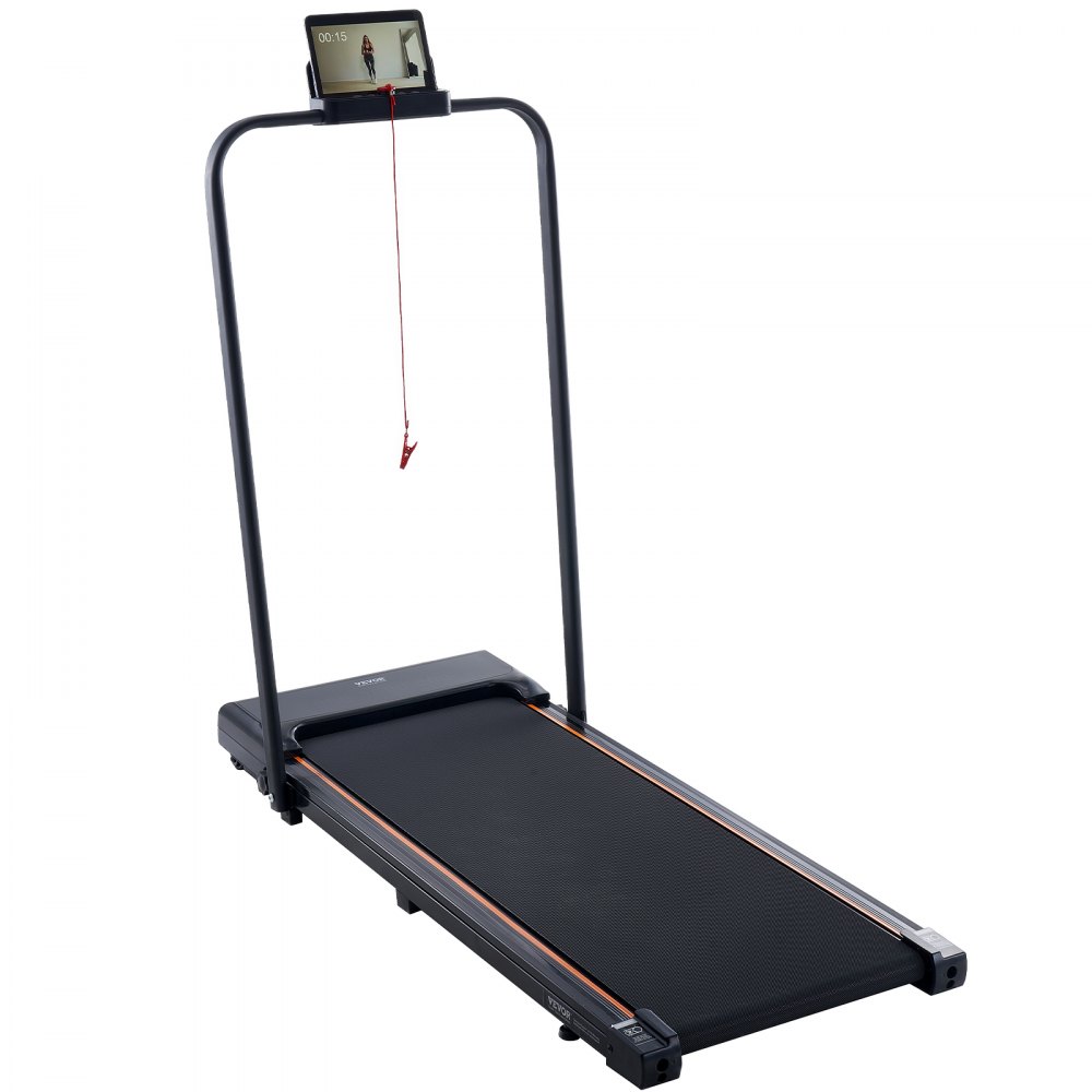 VEVOR Walking Pad, Under Desk Treadmill for Home Office, Working Walking Running Machine, 265 Lbs Capacity Folding Treadmill, 2.5HP 2 in 1 Portable Pad with Handle Bar, Remote Control and LED Display