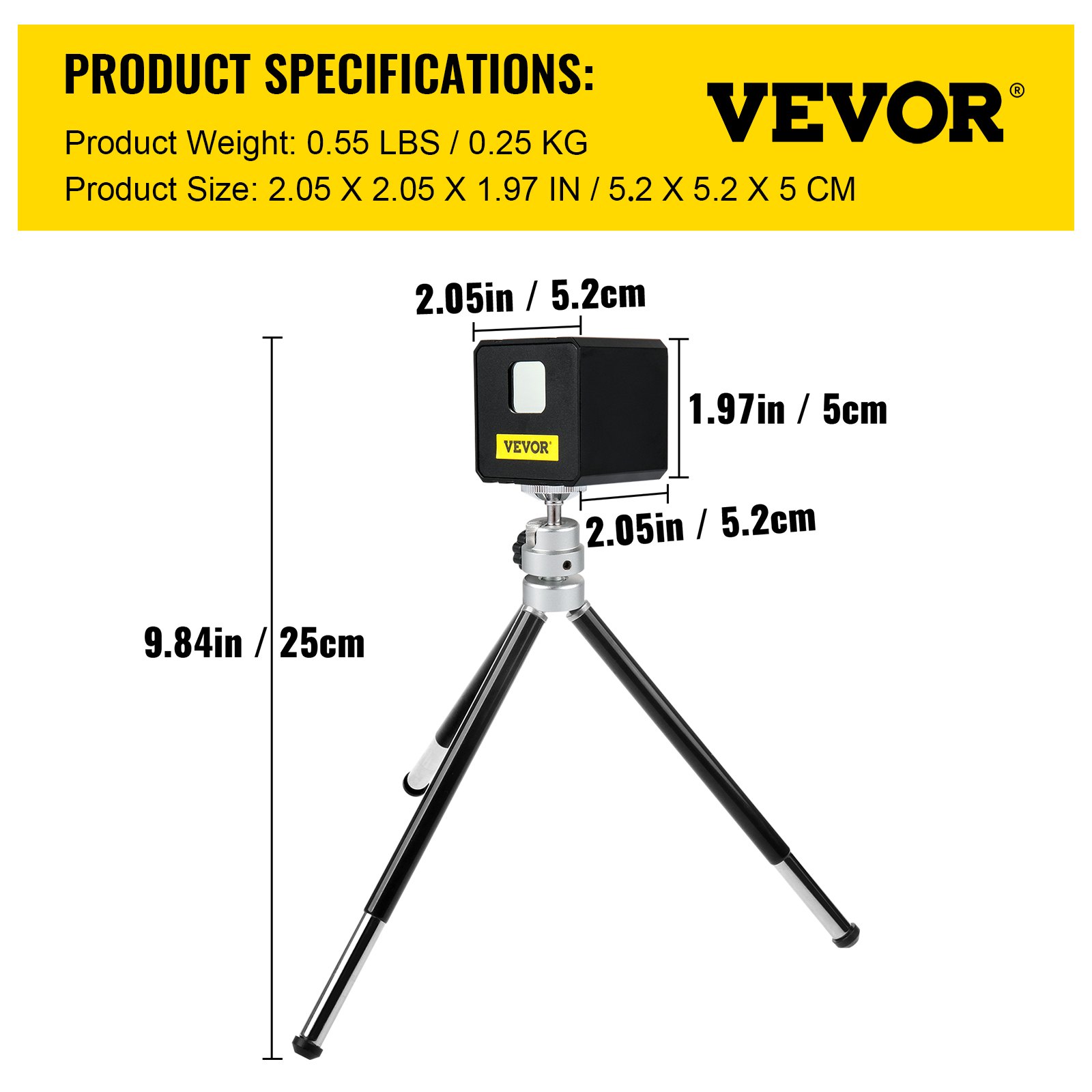 VEVOR Laser Engraving Machine Working Area 100 x 100 mm Engraving Device, 20 mm Laser Engraver, Black Engraving Milling, Laser Engraving Cutting Machine, DIY Engraver High Precision Cutting for Wood Metal