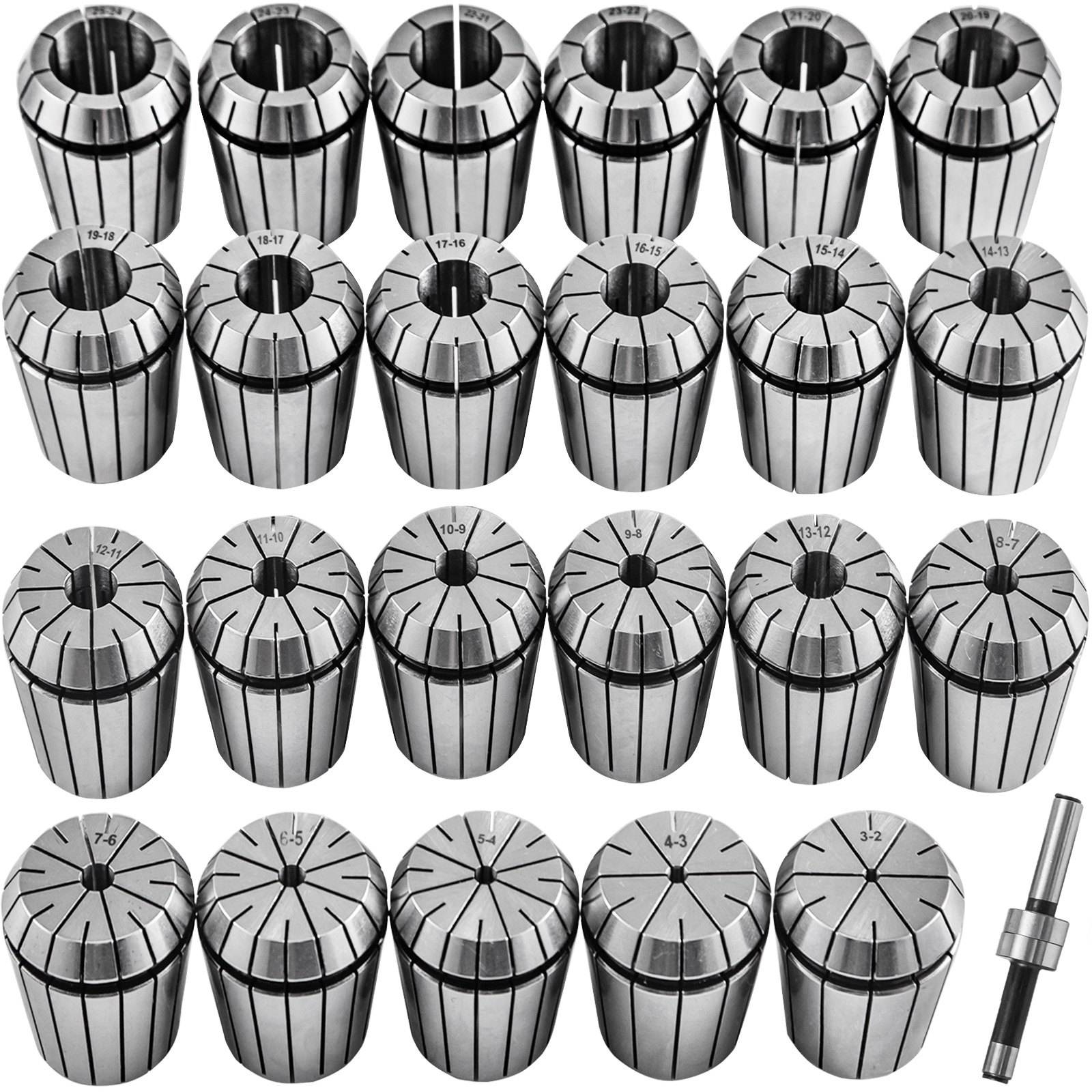 Vevor Spantangset Spantang 23 Stuks Er40 Spantangenhouder 3 Mm - 25 Mm Voor Cnc