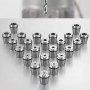 VEVOR ER40 spantangenset 1/8 inch tot 1 inch, 23-delige spantangenset, voor CNC-frees- en boormachines, nauwkeurigheid van 0,0006 inch, precisiespantangen met koffer, gelegeerd staal