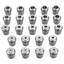 VEVOR ER40 spantangenset 1/8 inch tot 1 inch, 23-delige spantangenset, voor CNC-frees- en boormachines, nauwkeurigheid van 0,0006 inch, precisiespantangen met koffer, gelegeerd staal