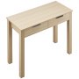 VEVOR Small Desk with Drawers, Kids Desk for Bedroom, Modern Simple Study Table for Drawing, Reading, Writing, Rectangle MDF Furniture Study Storage Table for Home, Office, Light Wood