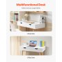 VEVOR Small Desk with Drawers, Kids Desk for Bedroom, Wooden Simple Study Table for Drawing, Reading, Writing, Rectangle MDF Furniture Study Storage Table for Home, Office, White + Wood