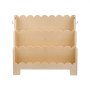 VEVOR Montessori Bookshelf, 3-Tier Scalloped Kids Bookshelf, Front Facing Toddler Bookcase, Dual Hooks for Hanging Backpacks, Baby Bookshelf for Kids Room, Living Room, Entryway, Nursury, Preschool
