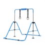 VEVOR Gymnastic Bars for Kids, 63.5 kg Capacity Folding Training Kip Bar, Adjustable Height Gymnastic Horizontal Bar for Home, Training Equipment for Indoor and Outdoor, Easy to Assemble, Blue